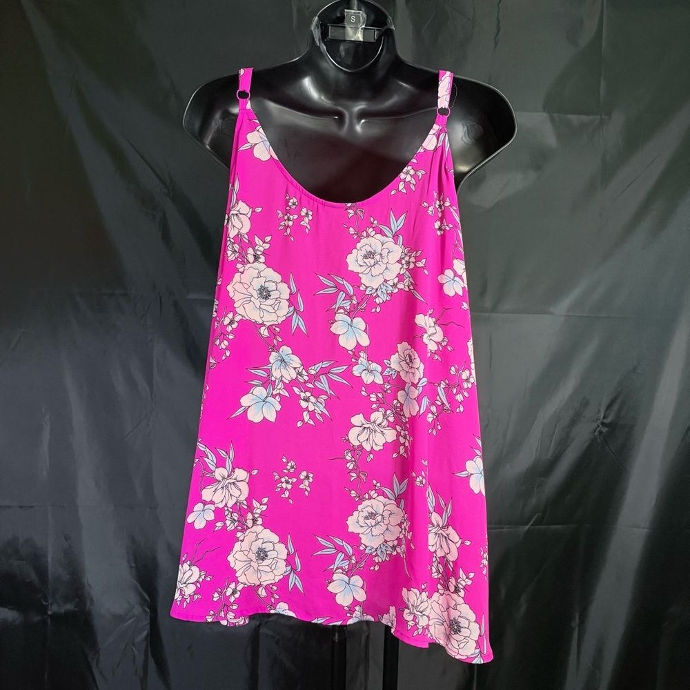 Torrid Floral Pink Camisole Top Sz 0 / L-12 - Picture 11 of 12